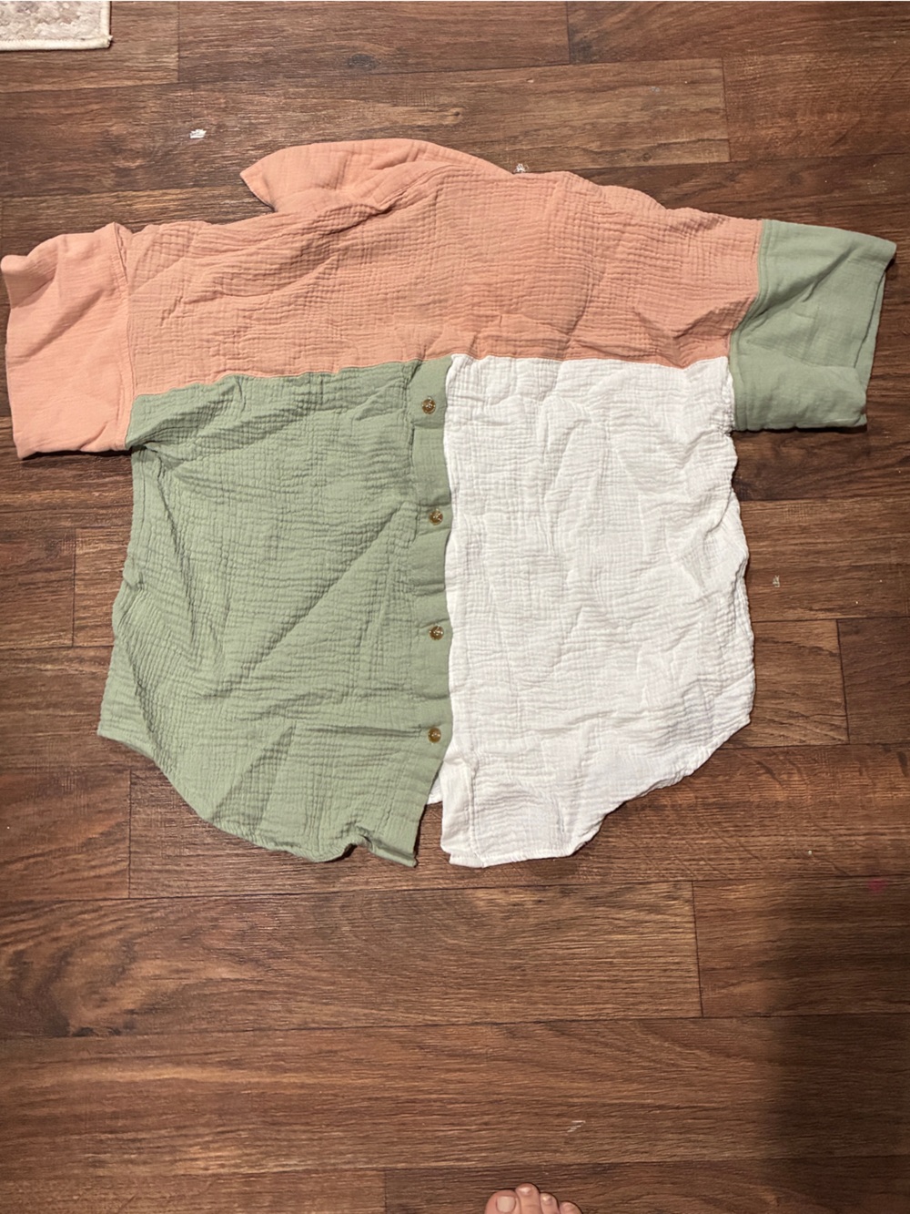 entro Peach Gauze Short Sleeve Top - Picture 2 of 3